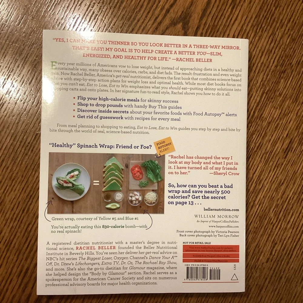Nutri Ninja Eat to Lose Eat to Win Book by Nutritionist Rachel Beller * NEW
